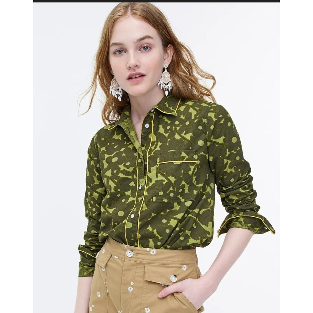 J. Crew Button Up Shirt In Camo Flowers